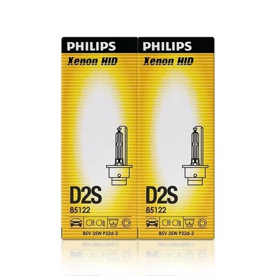 D2S Philips FACTORY OEM HID Xenon Headlight Bulbs 85122C1 4300K Germany 2-Pack - Image 1 of 4
