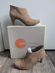 Anti Gravity Easy Spirit braune Deliz-Stiefelette Größe 8,5 Wildleder-Absätze Orig 99 $ - Bild 1 von 6