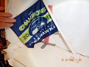 Seattle Seahawks 2013 NFC Champions car flag - Been used a little - Picture 1 of 1