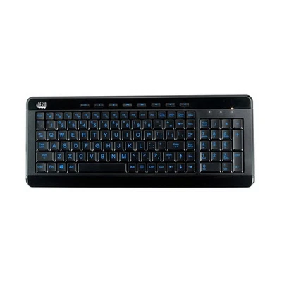 AKB-120EB 3-Color Illuminated Compact Multimedia Keyboard with Large Print Ke... - Image 1 of 4