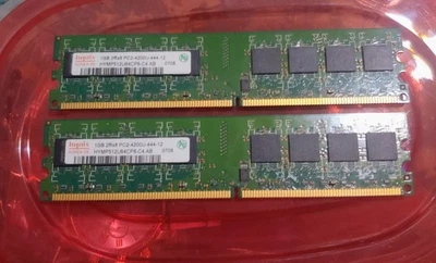 (2) Hynix 2 GB (2x1 GB) DDR 2 SD Ram PC2-4200U Memory - Image 1 of 2