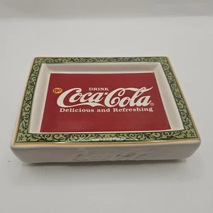 Coca-Cola Ceramic Sink Soap Dish Trinket Holder Coin Tray 5 1/2" x 4" - Picture 1 of 17