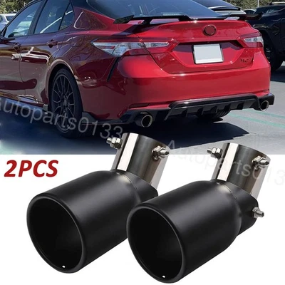 For Toyota Camry SE LE XLE Car Exhaust Pipe Tip Rear Tail Throat Muffler Black — 第 1/4 张图片