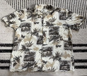 Island Shores Original Island Wear Hawaiihemd Hütte Palmenblätter XL - Bild 1 von 3
