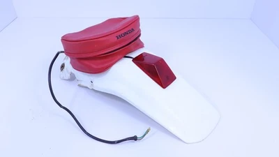 1990 Honda XR250R Stock OEM Rear Fender w/ Tool Bag & Tail Brake Light - Image 1 of 4