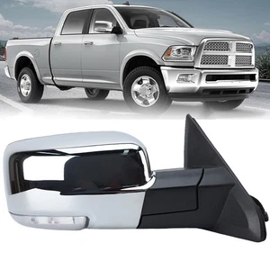 Chrome Power Mirror For Ram 1500 2500 3500 13-18 Right Heated Signal Light 12Pin - Picture 1 of 23