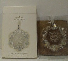 Hallmark Keepsake Our First Christmas Together 2008 Christmas Ornament Glass 3"
