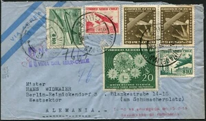 Chile Viña del Mar Alemania Correo Aéreo Registrado Cubierta 1957 América Latina Franqueo - Imagen 1 de 2