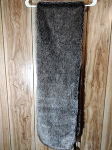 Women's Gray Fur Scarf - Picture 1 of 5