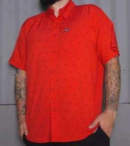 Dixxon Flannel Men’s 2XL Bamboo - Red Finney Short Sleeve Party Shirt - Picture 1 of 6
