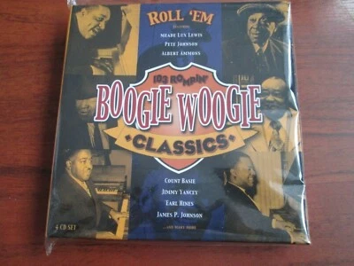 Various - Roll 'Em - 103 Rompin' Boogie Woogie Classics [4 CD BOX SET] NEW  - Image 1 of 2