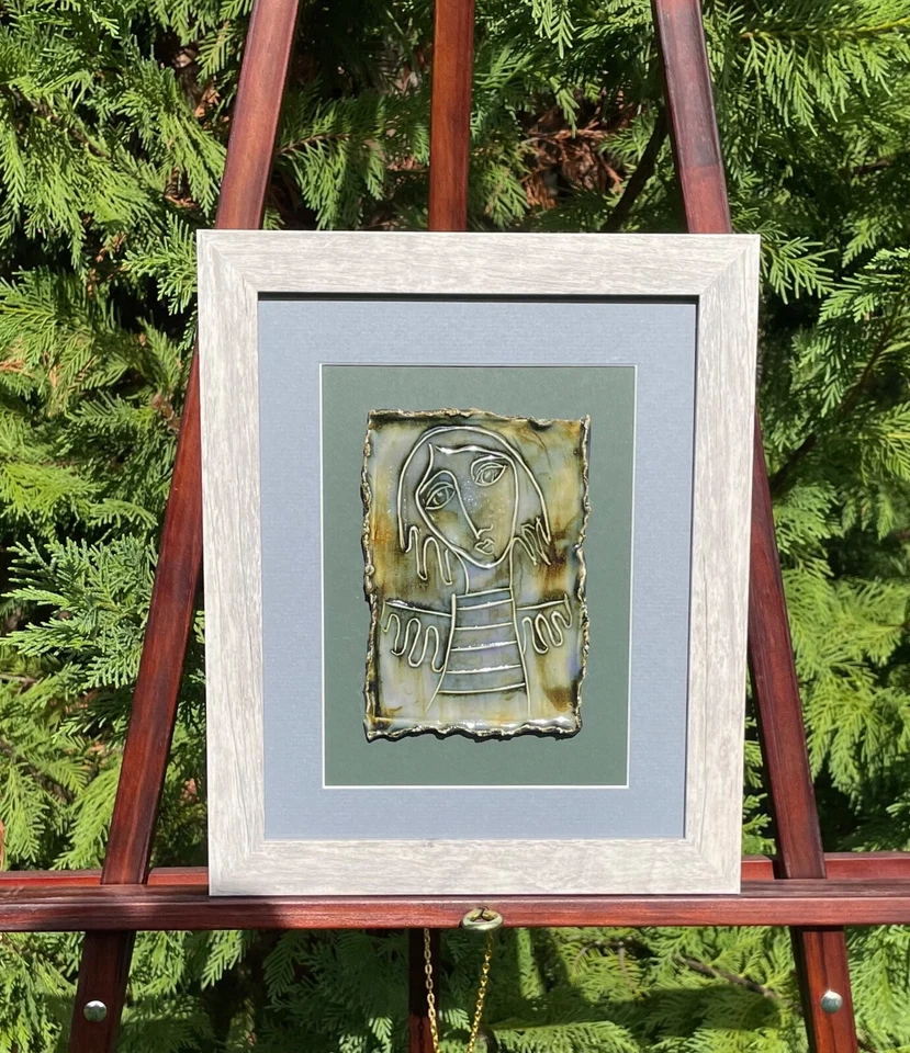 Framed Wall Art Pottery Handmade (8”X10”) at ClayByKirt small Washington studio - Image 1 of 1