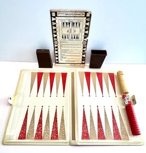 Rare Backgammon Champion 1970's Finest of the Field Vinyl Travel Set Vintage - Picture 1 of 24