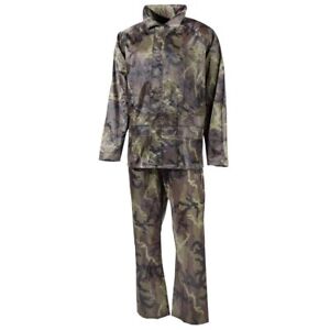 MFH 2 pièces combinaison de pluie militaire veste de camping pantalon trekking M95 CZ camouflage
