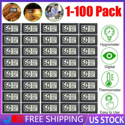 1-100X Humidity Meter Mini Digital Indoor Thermometer Hygrometer Temperature Lot - Image 1 of 4