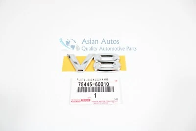 Genuine Lexus GX470 LX470 1998-2009 Rear Chrome V8 Emblem Badge 7544560010 OEM - Image 1 of 2