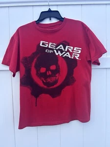 2009 Epic Games GEARS OF WAR Promotional Promo T-Shirt Size M Medium Red - Picture 1 of 14