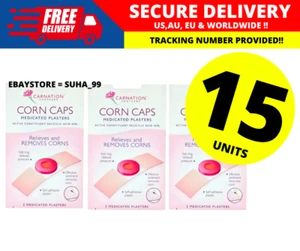 Carnation Corn Caps Medicated Footcare Plasters 5's X 3 - Picture 1 of 8