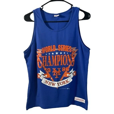Mitchell & Ness World Series Champions NY Mets 1986 Tank Shirt - Medium - Image 1 of 4