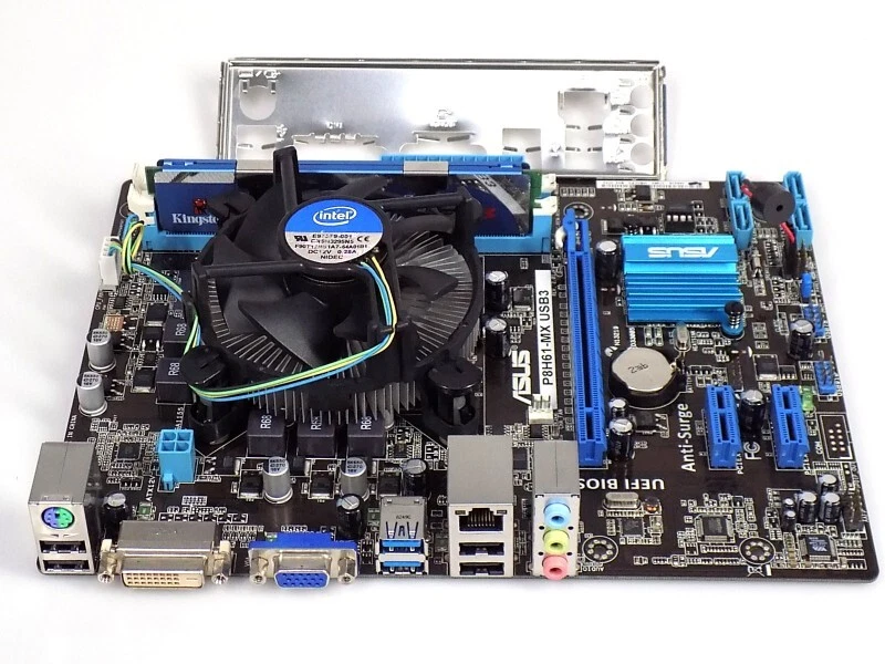 Mainboard CPU RAM Bundle: Asus P8H61-MX USB3 + Intel Core i5-3470 + 2GB DDR3 - Bild 1 von 1