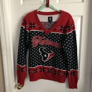 NFL. Team Dallas Texans Multicolored Pullover Long Sleeve  V-Neck Sweater Size L