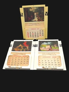 Vintage Milchtransporter Milch Lieferung Werbung Kalender Schilder 3er Set - Bild 1 von 14