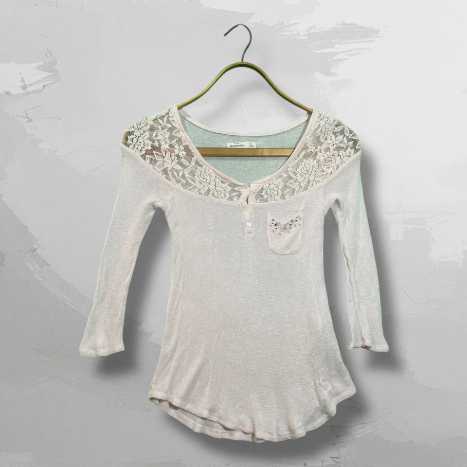 ABERCROMBIE KIDS Pink Floral Blouse Size XL - Image 1 of 4