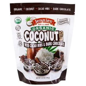 Jennies Coconut Bites Organic Cacao Chocolate 5.25 Oz - Picture 1 of 3