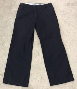 IZOD Saltwater Chino Pants Boys size 14 regular Black Straight Leg Pockets EUC - Picture 1 of 15