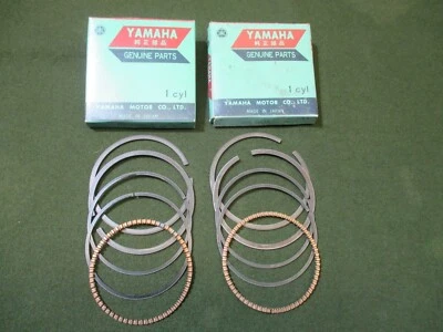 JUEGO DE 2 ANILLOS DE PISTÓN YAMAHA XS1 XS2 TX650 XS650 NOS OEM 256-11610-10 1ST OVER Foto 1 de 3
