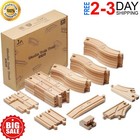 52-Piece Wooden Train Track Lot Railway Set Thomas The Train Brio Accessories