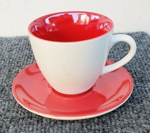 RARE - Starbucks 2005 Pearlescent Red Luster 3 oz. Demitasse Cup & Saucer (NWT) - Picture 1 of 6