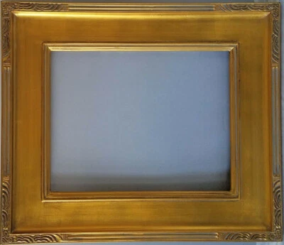 Manon Stylish Antiqued Burnish Gold Wood Frame Red Undertone/Weave Corners 11x14 - Image 1 of 4