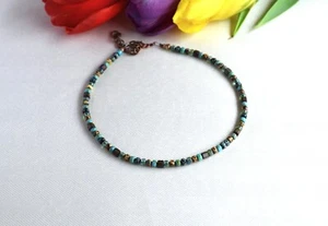 Kids Beaded Necklace – Unisex Handmade Jewelry Boho Choker Gift for Boys Girls - Picture 1 of 12