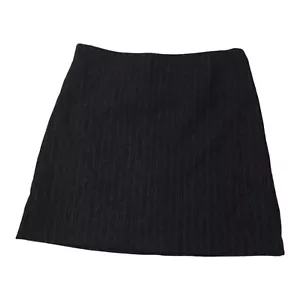 Banana Republic Stretch Wool Skirt Womens Size 8 Pinstripes Black/Dark Gray - Picture 1 of 9