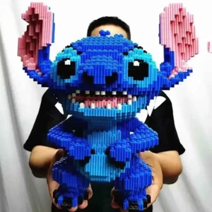 2025 New 33cm Building Blocks Anime Stitch Large Size Cute Toy Birthday Gift - Picture 1 of 4