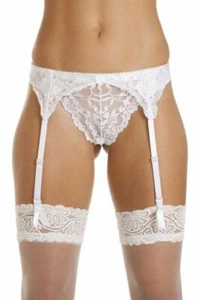 Lace Suspender Belt White/Red/Black. M/L or L/XL Same Day Free Post - Picture 1 of 10
