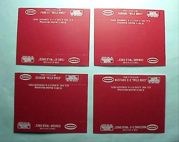 AURORA WILD ONE LABELS FOR WHITE END CAP CASES. ALL 4 SHOWN. SALE PRICED - Image 1 of 1