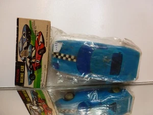 HONG KONG PLASTIC FRICTION RACING CAR - BLUE L11.0cm FAIR IN UNOPENED BAG - 540 - Picture 1 of 7