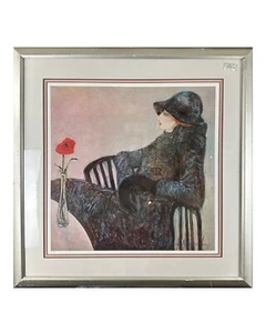 BARBARA WOOD Framed Limited Signed Fauvist Portrait Serigraph “Lady Wellington” - Picture 1 of 10