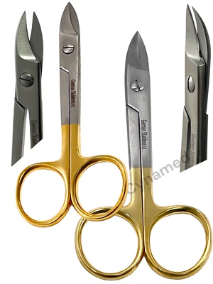 Dental Str Cvd Crown Scissors 4.5" Wire Cutting Orthodontics Steel Instruments - Image 1 of 4