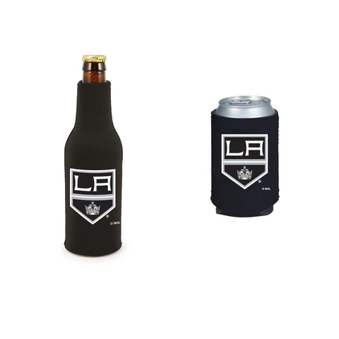 Bundle - 2 Items: Los Angeles Kings Bottle Cooler Suit and Kaddy Can Cooler Cover