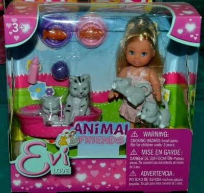 NOVO 2015 EVI LOVE ANIMAL FRIENDS GATINHO GATO ÓTIMO PARA BARBIE CHELSEA KELLY -FIO - Imagem 1 de 4