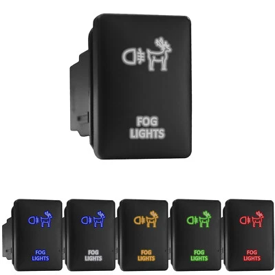 STARK INDUSTRIES FOG LIGHTS Symbol - LED Backlit Push Button - Direct Replacement (Fit: TOYOTA)