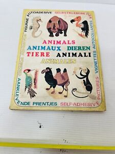 Album Autocollants Panini Animals Incomplète Auto-Adhésif Vintage