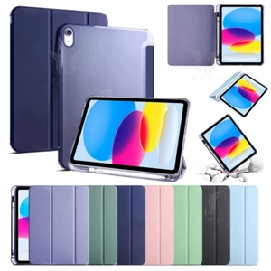 Für iPad 5/6/7/8/9/10. Air Pro 11" 12,9" Leder+TPU Hülle tasche mit Stifthalter - Bild 1 von 25