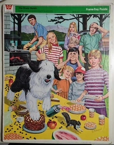 RARE BRADY BUNCH FRAME TRAY PUZZLE, 1972 COMPLETE VF+,BRADY BUNCH PUZZLE - Picture 1 of 14