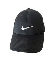 Nike Hat cap Strap Back Dri-Fit Legacy91 Black White Swoosh One Size Adjustable - Picture 1 of 5