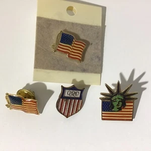 Bandera de EE. UU. Sombrero Patriótico Sombrero Pin Trasero Lote de 4 - Imagen 1 de 2