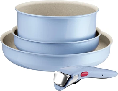 Ingenio Pastel, Set Di Padelle Antiaderenti 4 Pezzi Con Manico Rimovibile, Compa - Immagine 1 di 4